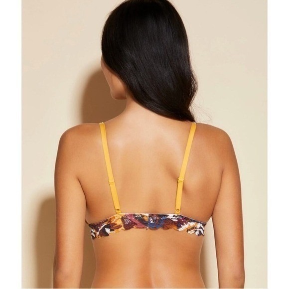 Cosabella Never Say Never Printed Tall Triangle Bralette Multicolor Lace S NEW - Picture 3 of 8
